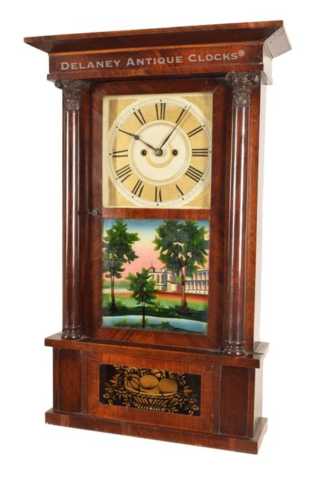 Spencer And Wooster And Co A Very Colorful Column And Cornice Shelf Clock