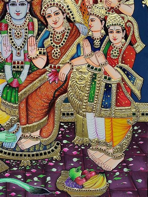 Ram Darbar Tanjore Painting By My Angadi Exotic India Art