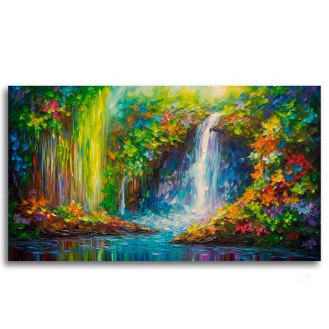 Cuadro Cascada De Colores Sofia Brown Cuadros Decorativos