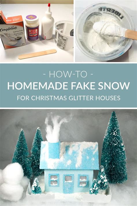 How To Make Homemade Fake Snow For Christmas Glitter Houses Artofit