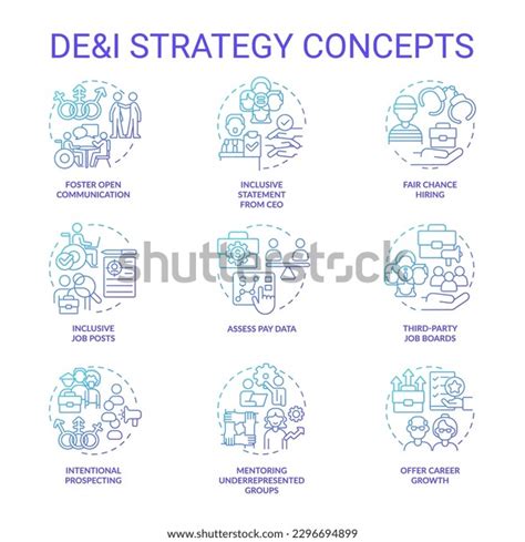 Dei Strategy Workplace Blue Gradient Concept Stock Vector (Royalty Free ...