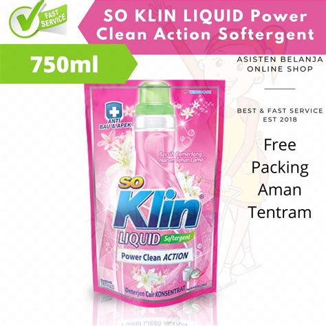 Jual So Klin Soklin Liquid Power Clean Action Softergent Pink Violet