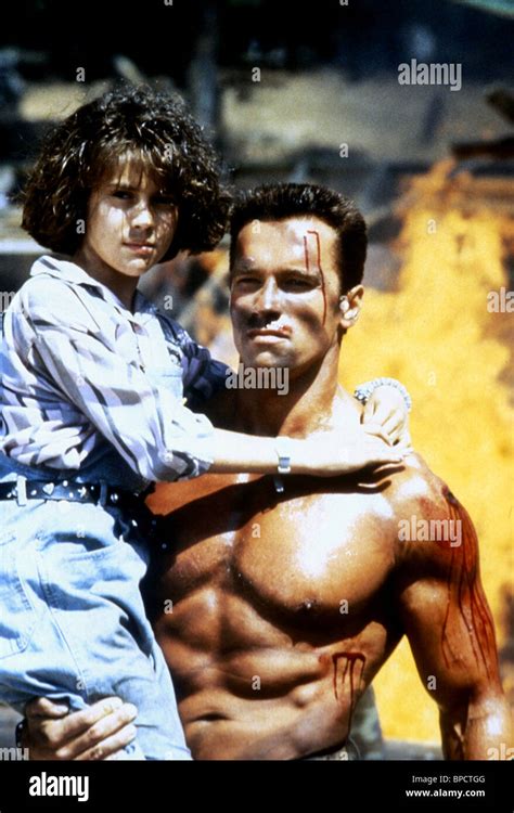 ALYSSA MILANO & ARNOLD SCHWARZENEGGER COMMANDO (1985 Stock Photo ...