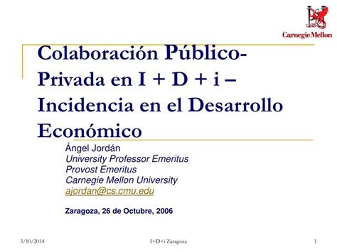 Ppt Colaboraci N P Blico Privada En I D I Incidencia En El