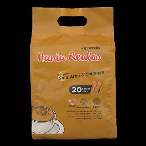 Promo Hania Realco Coffee Cappucino Hni Hpai Isi Sachet Diskon