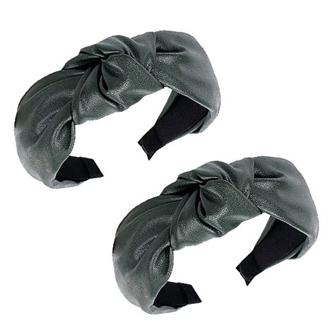 Simple Pu Leather Knotted Wide Brimmed Headband In The Middle Walmart