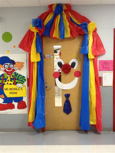 Clown Circus Door Circus Theme Classroom Classroom Decorations