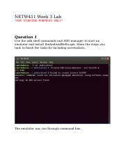 Netw Week Lab Docx Netw Week Lab For Studying Purposes