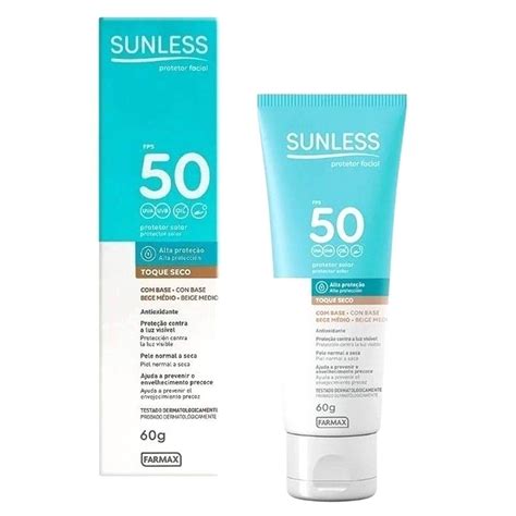 Protetor Solar Facial Sunless Fps 50 Bege Médio 60G