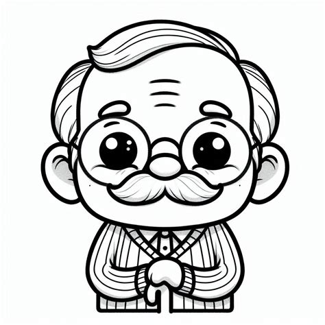 Rosto Vovó Para Colorir - Desenho do Vovô para colorir - Ver e Fazer