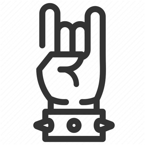 Devil Gesture Hand Horns Rock Icon