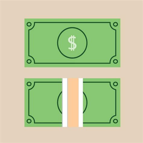 Vector of Dollar Money Paper Two Illustrations 13542353 Vector Art at ...