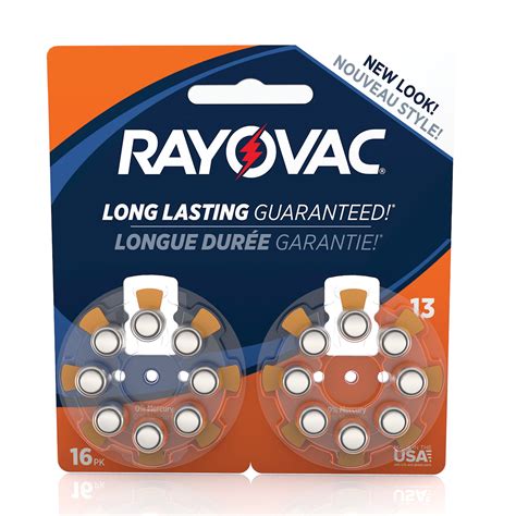 Rayovac Size 13 Hearing Aid Batteries 16 Pack L13ZA 16ZMB Walmart