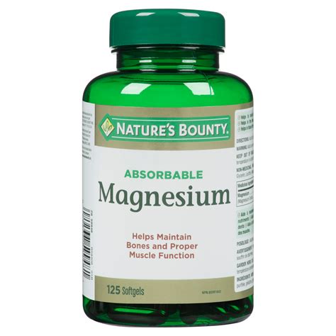 Nature S Bounty Absorbable Magnesium Softgels Weshine Ca