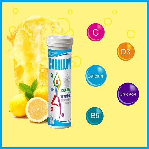 Coral’s Coralium Calcium And Vitamin Effervescent, 20 Tablets – Coral