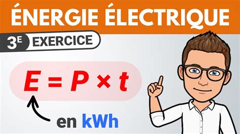 Comment calculer l ÉNERGIE ÉLECTRIQUE Exercice 3e Physique