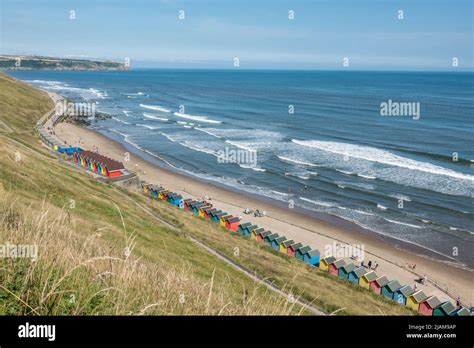 Colourful Whitby Beach Huts On The Sea Front In Whitby North Yorkshire