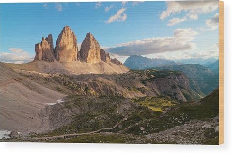 Tre Cime Di Lavaredo The Most Famous Wood Print By Scacciamosche