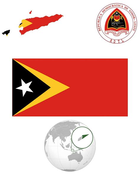 Timor Leste Mapa paises Banderas Países del mundo