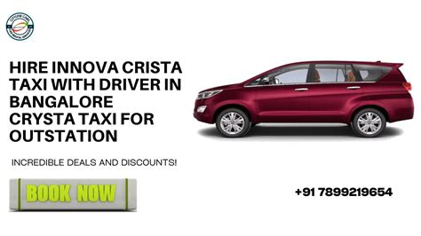 Hire Innova Crista Taxi With Driver In Bangalore Crysta Taxi For