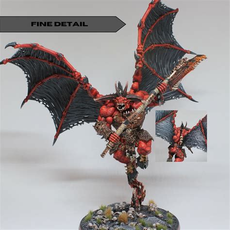 Warhammer K Demon Bloodthirster Of Khorne Built And Painted Etsy Uk