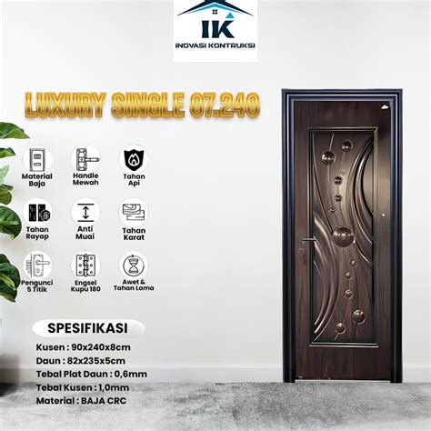 Jual Inovasi Kontruksi Luxury Single Pintu Baja Single Import