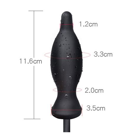 Adult Inflatable Huge Big Anal Butt Plug Dildo Pump Massager Men Women