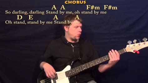 Stand By Me Ben E King Bass Guitar Cover Lesson In A With Chords