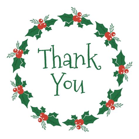 Christmas Thank You Clipart