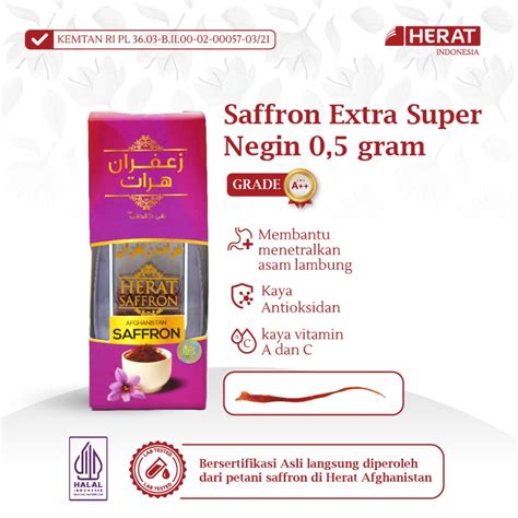 Herat Saffron Afghanistan Extra Super Negin 05 Gram Saffron