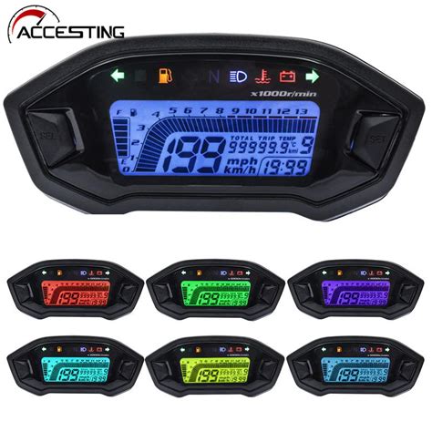 Neues Universelles Motorrad Lcd Digital 13000rpm Tacho Hintergrund