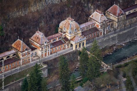 Aerial View Of The Once Gorgeous Austro Hungarian Imperial Baths In The