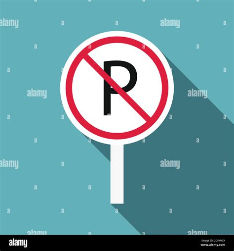 Parking Is Prohibited Icon Flat Style Stock Vector Image Art Alamy