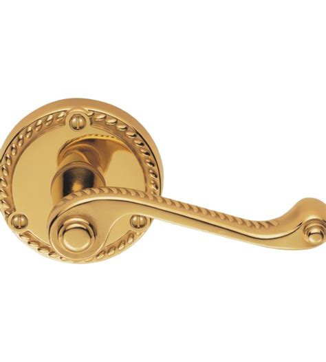 Carlisle Brass Fg3 Georgian Lever On Round Rose 64mm Pair Sealco Scotland