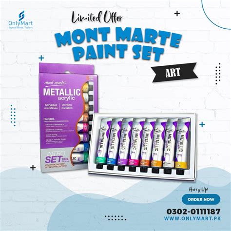 Mont Marte Metallic Acrylic Paint Set Only Mart Order Now