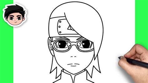 How To Draw Sarada Boruto Easy Step By Step YouTube