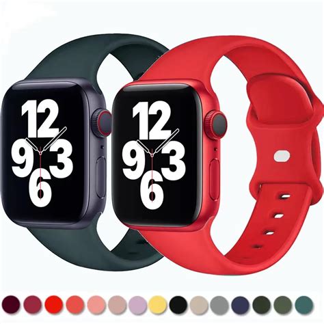 Pulseira De Silicone Para Apple Watch Ultra 8 7 6 5 4 Se Pulseira