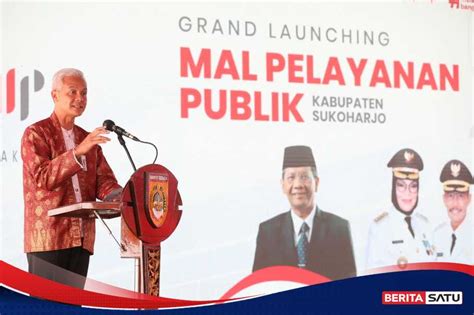 Ganjar Resmikan Mal Pelayanan Publik Ke 13 Di Jateng