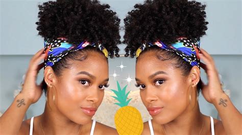 Summer Hairstyle Pineapple Tutorial For Short Natural Hair Youtube