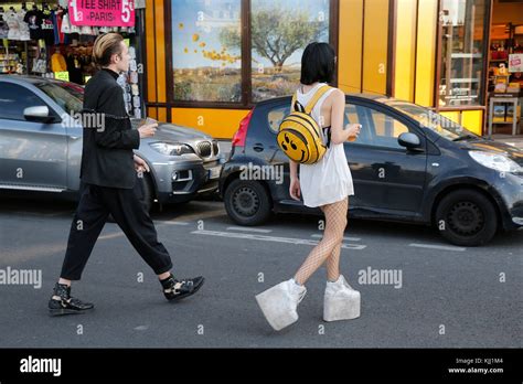 Fashion Victims In Paris France Stock Photo Alamy