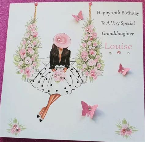 Personalised Handmade Birthday Card 18th 21st 40th Daughter Sister Granddaughter £3 99 Picclick Uk