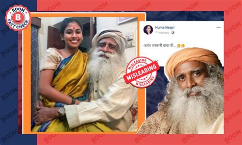 This Picture Of Sadhguru With Daughter Is Viral With Misleading Claim