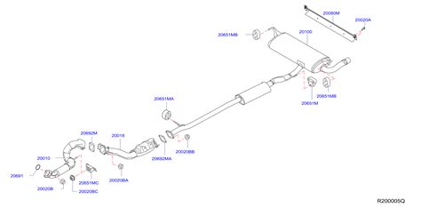 1977 Nissan Exhaust Intermediate Pipe Front 20018 7FL0A Genuine