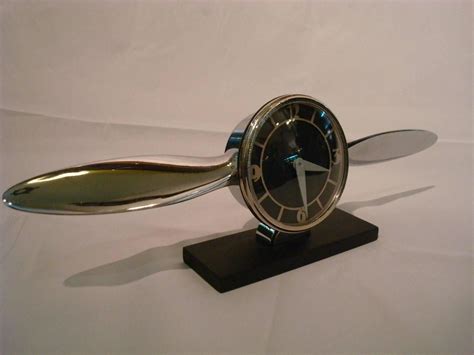 Streamline Airplane Propeller Desk Clock From A Unique Collection Of Antique And Modern Desk