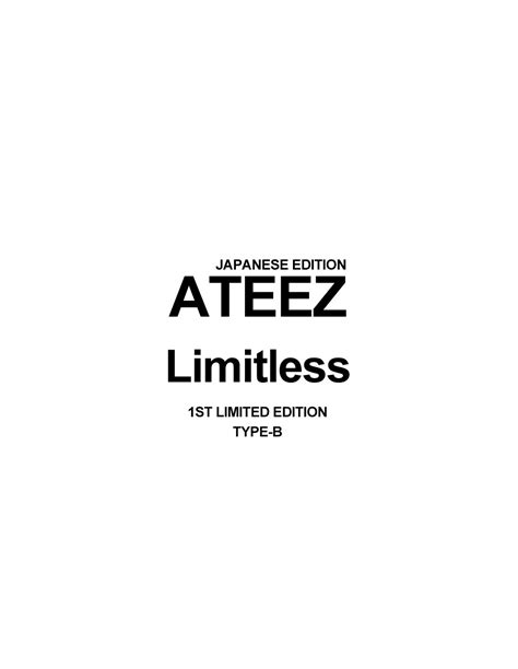 Japanese Edition Ateez Limitless St Limited Edition Type B Cd