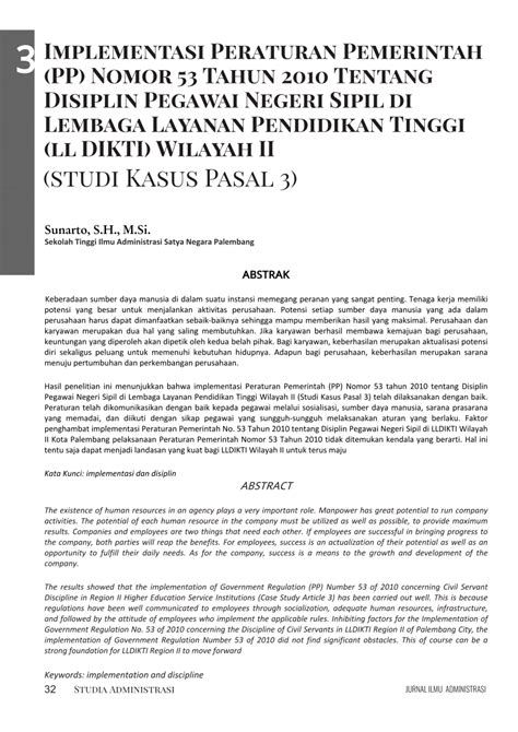 PDF Studi Kasus Pasal 3 Implementasi Peraturan Pemerintah PP