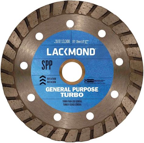 Lackmond Tb Spp Inch Continuous Turbo Rim Diamond Blade For Dry