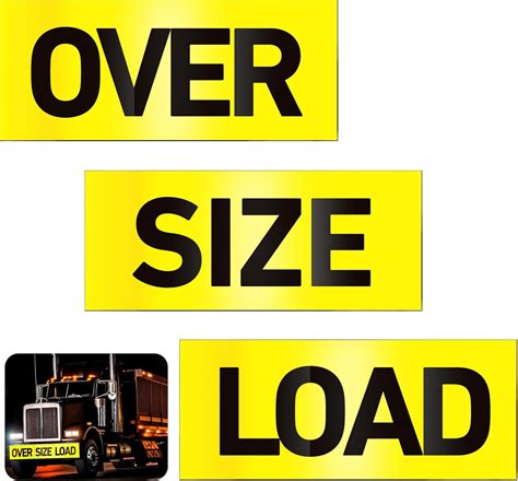 Amazon.com: Copkim 3 Pcs Oversize Load Signs for Trucks 12 x 60 Inch ...