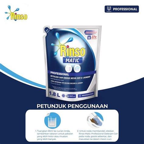 Rinso Matic Liquid Cair Deterjen Detergent Professional Liter