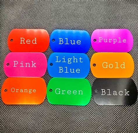 Custom Engraved Military Dog Tags - Etsy